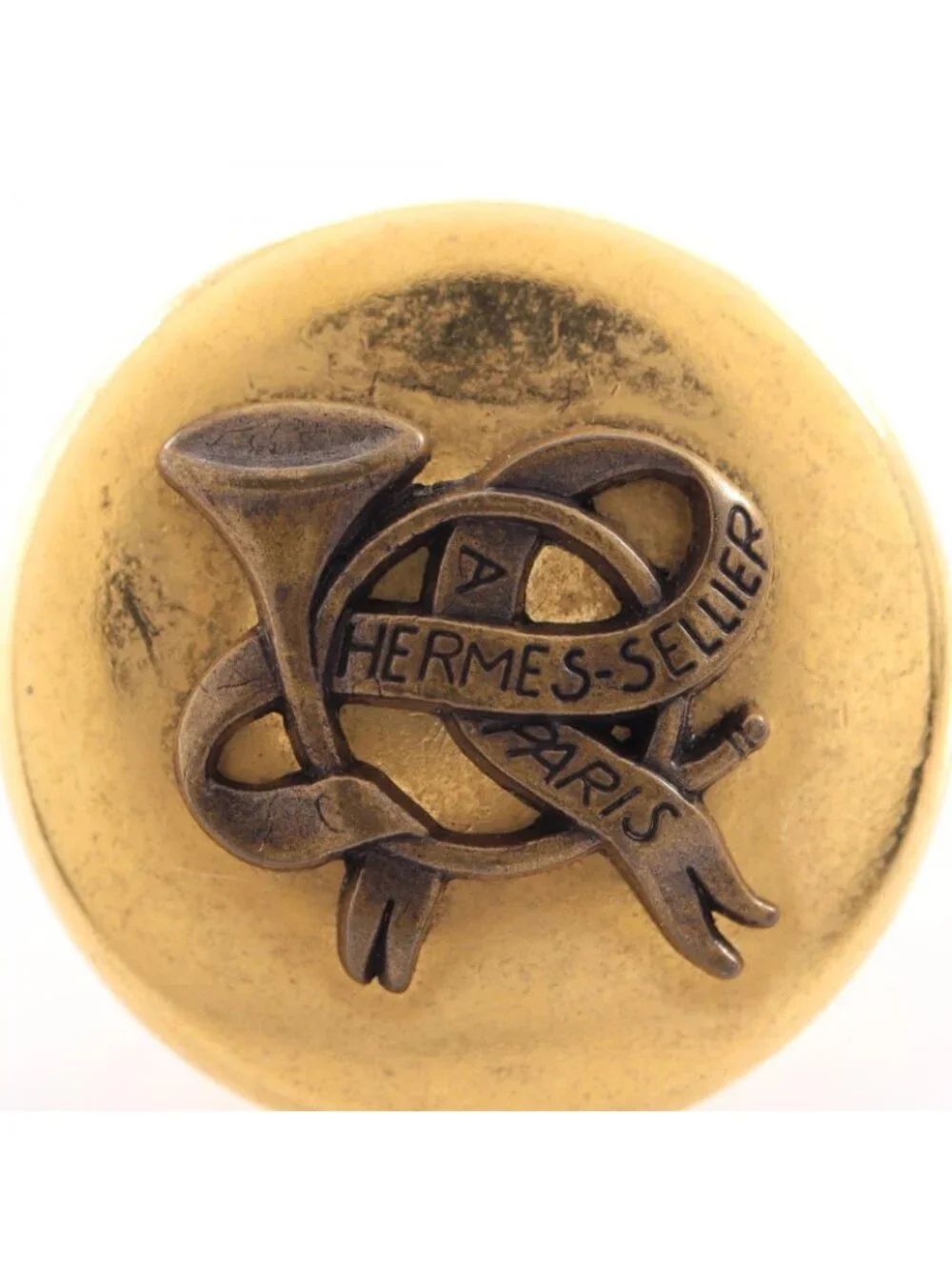 Hermes Earrings Horn Round